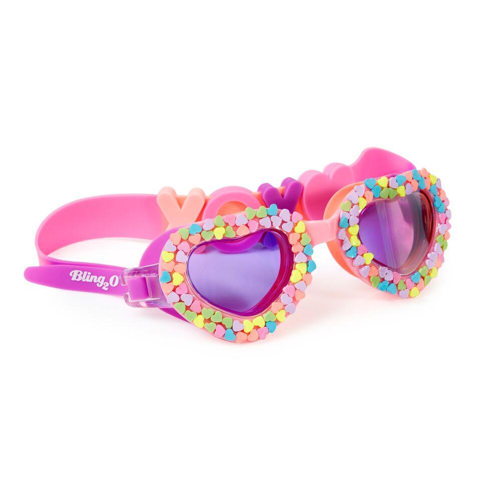Be Mine Pastel Heart - Candy Hearts Swim Goggles