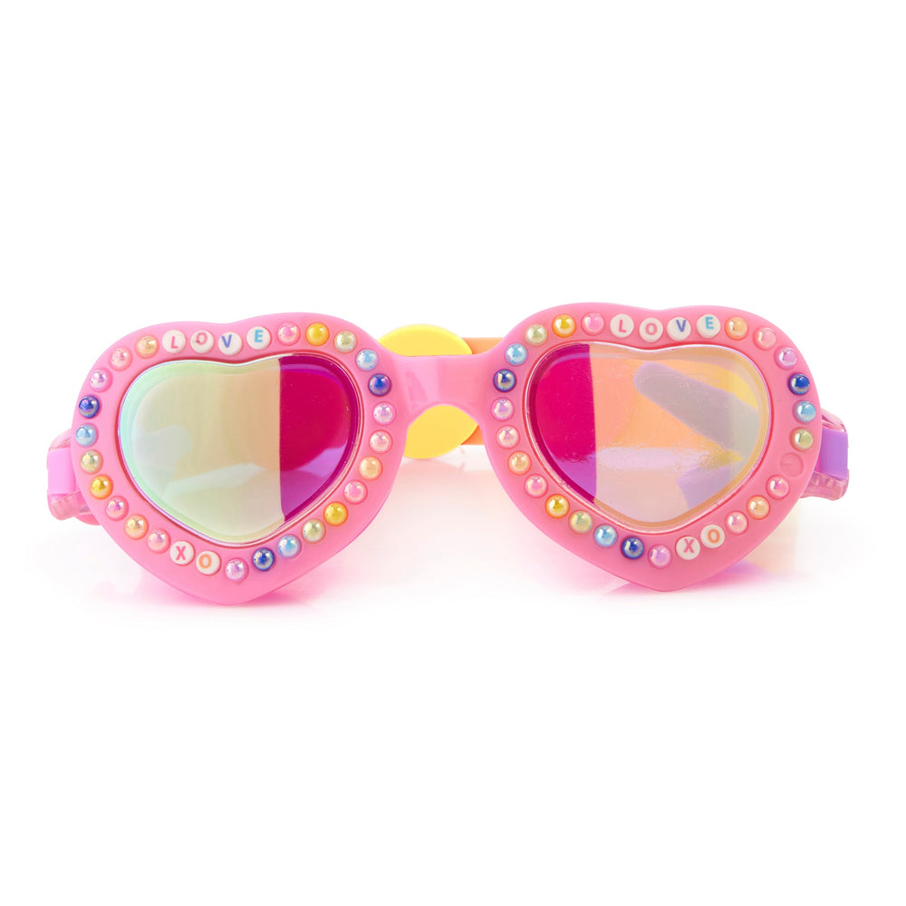 Two Hearts Pink - Charmed Swim Goggles