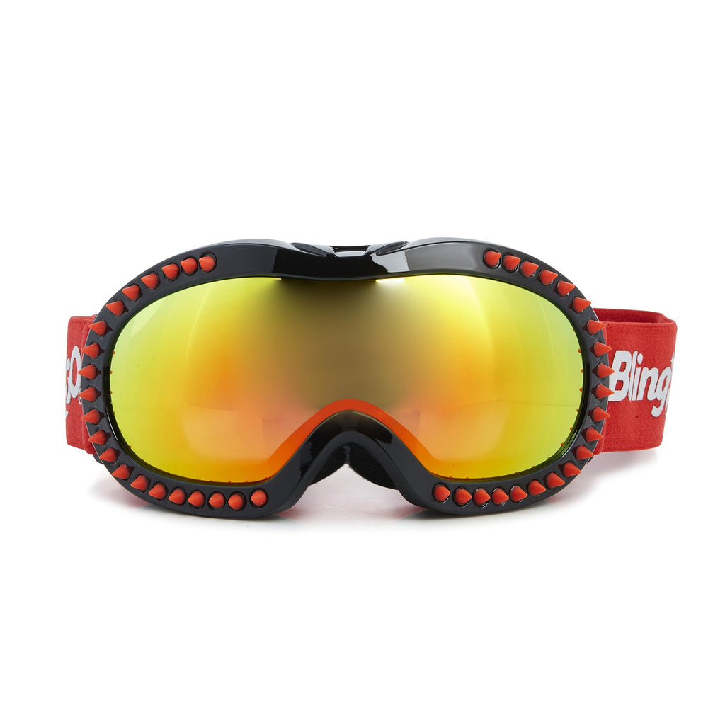 Red Spike Black Ski Goggles