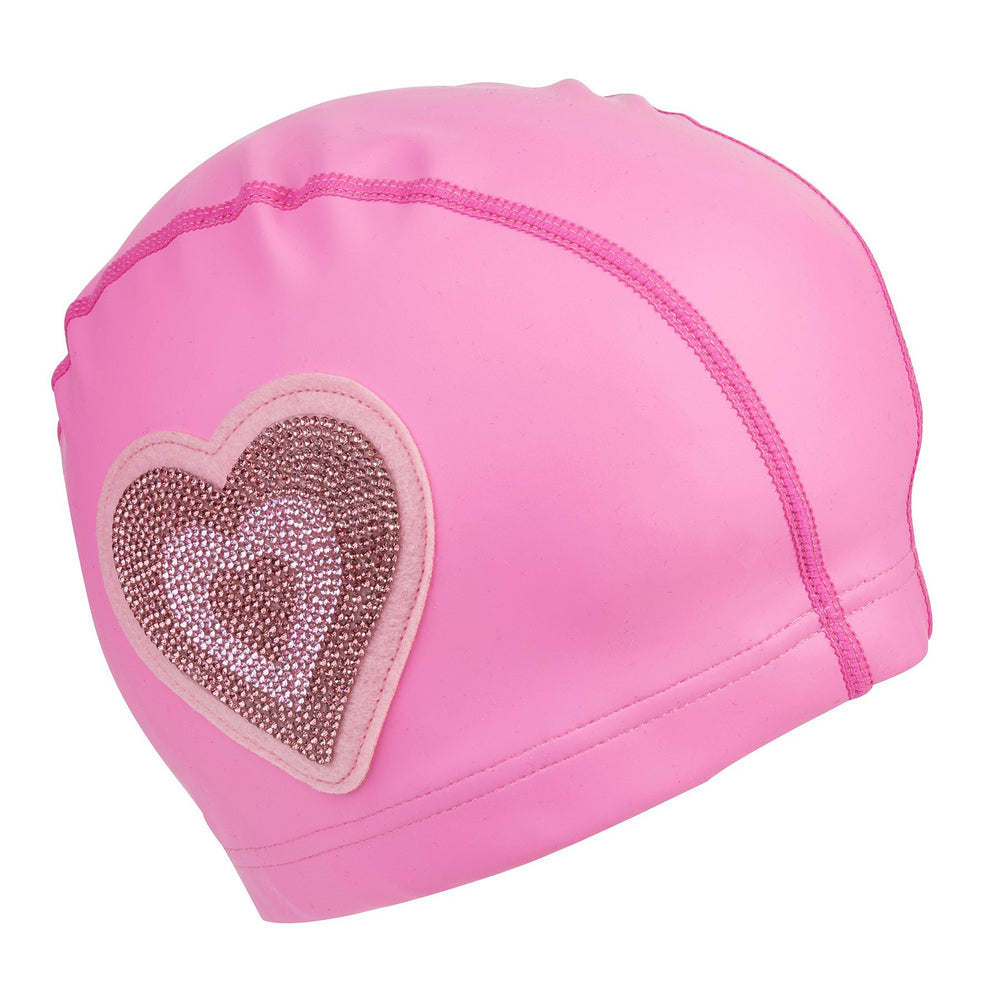 Pink Heart Swim Cap